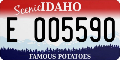 ID license plate E005590