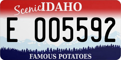 ID license plate E005592