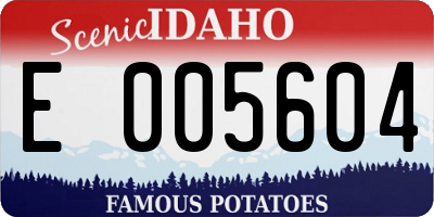 ID license plate E005604