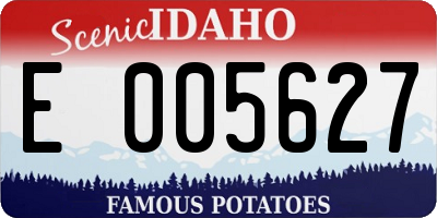 ID license plate E005627