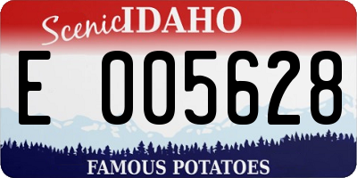 ID license plate E005628