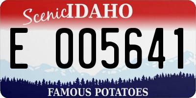 ID license plate E005641