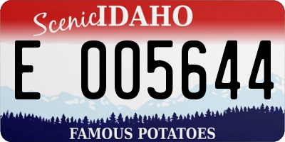 ID license plate E005644
