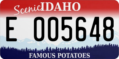 ID license plate E005648