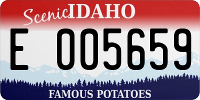 ID license plate E005659