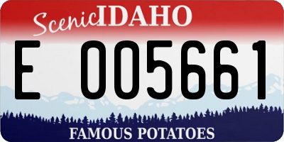 ID license plate E005661