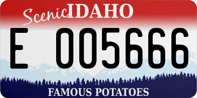 ID license plate E005666