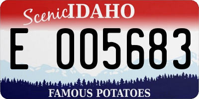 ID license plate E005683