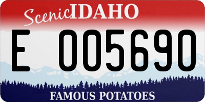 ID license plate E005690