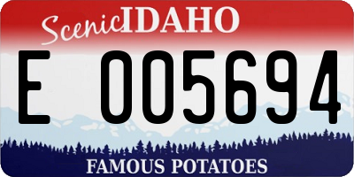 ID license plate E005694