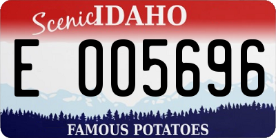 ID license plate E005696