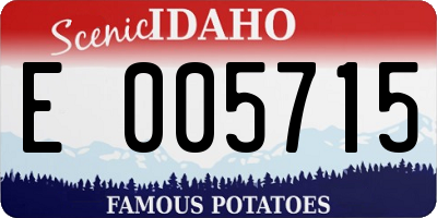 ID license plate E005715