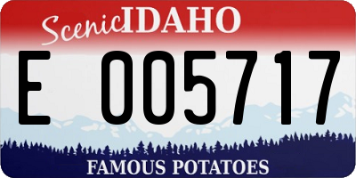 ID license plate E005717