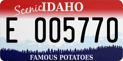 ID license plate E005770