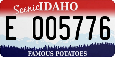 ID license plate E005776