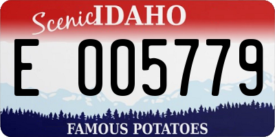 ID license plate E005779