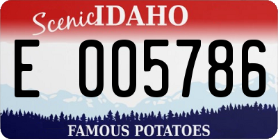 ID license plate E005786