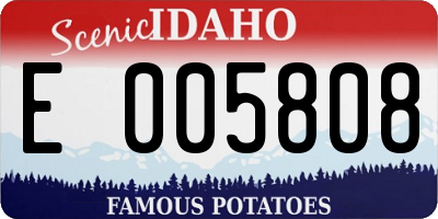 ID license plate E005808