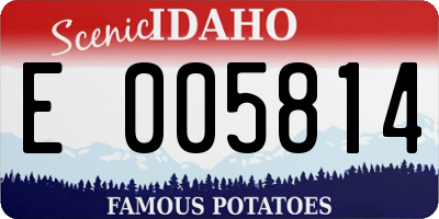 ID license plate E005814