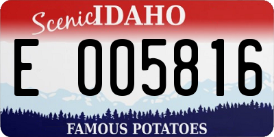 ID license plate E005816