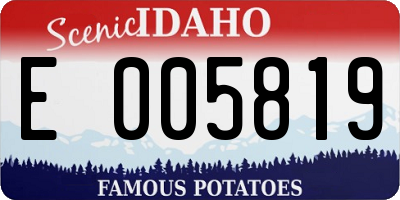 ID license plate E005819