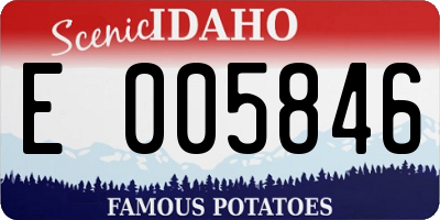 ID license plate E005846