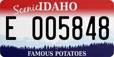 ID license plate E005848