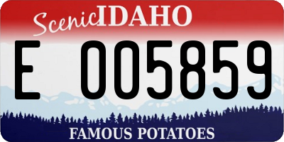 ID license plate E005859