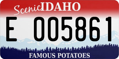 ID license plate E005861