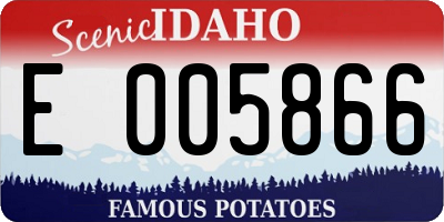 ID license plate E005866