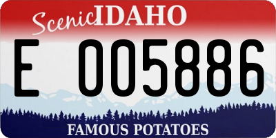 ID license plate E005886