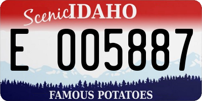 ID license plate E005887