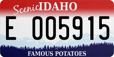 ID license plate E005915
