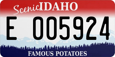 ID license plate E005924