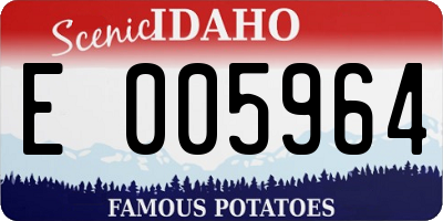 ID license plate E005964