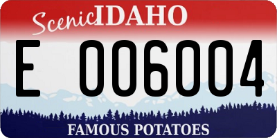 ID license plate E006004