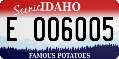 ID license plate E006005