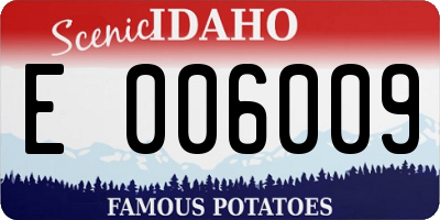 ID license plate E006009