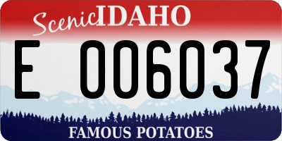 ID license plate E006037