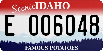 ID license plate E006048