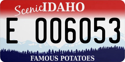 ID license plate E006053