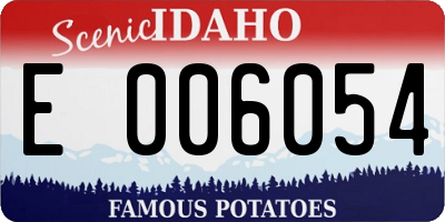 ID license plate E006054