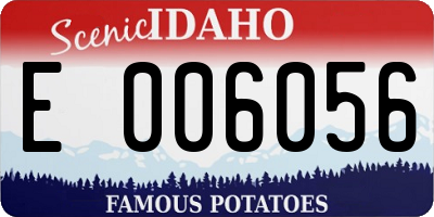 ID license plate E006056