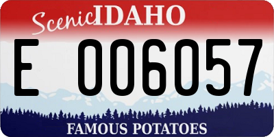 ID license plate E006057