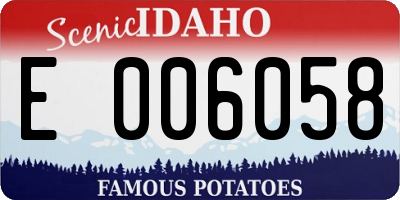 ID license plate E006058
