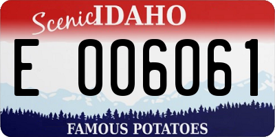 ID license plate E006061