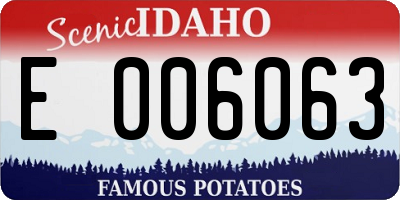 ID license plate E006063