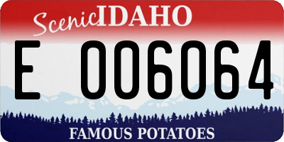 ID license plate E006064
