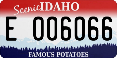 ID license plate E006066