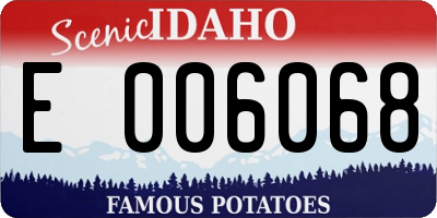 ID license plate E006068